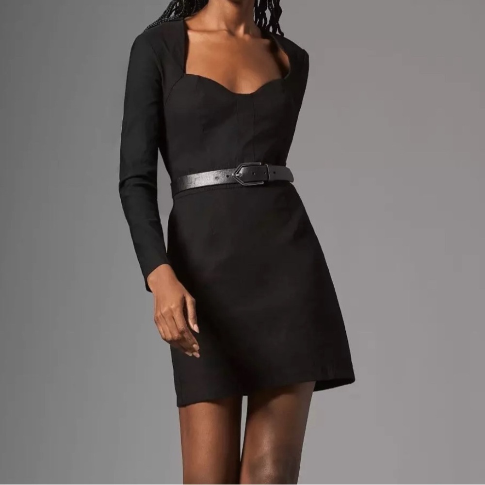 Anthropologie Black Sweetheart Sheath Dress for Cocktail - Picture 6 of 7
